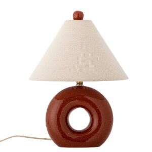 Bloomingville - Panja Bordlampe, Rød, Stentøj - Ø30 Ã H42 cm